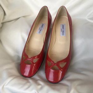 JIMMY CHOO red patent leather flats